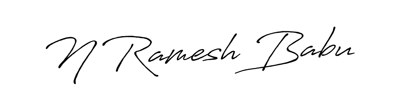 Make a beautiful signature design for name N Ramesh Babu. With this signature (Antro_Vectra_Bolder) style, you can create a handwritten signature for free. N Ramesh Babu signature style 7 images and pictures png