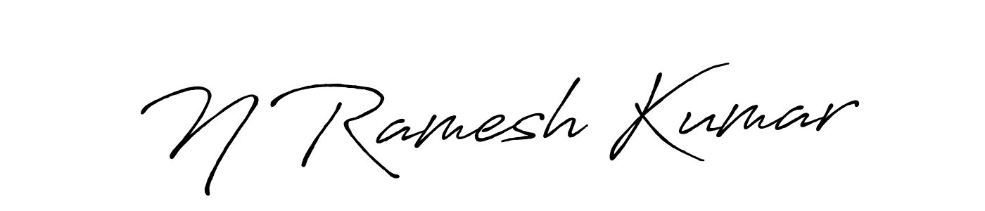 The best way (Antro_Vectra_Bolder) to make a short signature is to pick only two or three words in your name. The name N Ramesh Kumar include a total of six letters. For converting this name. N Ramesh Kumar signature style 7 images and pictures png