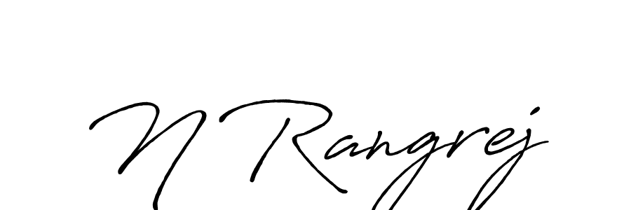 if you are searching for the best signature style for your name N Rangrej. so please give up your signature search. here we have designed multiple signature styles  using Antro_Vectra_Bolder. N Rangrej signature style 7 images and pictures png