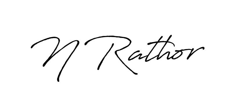 Also we have N Rathor name is the best signature style. Create professional handwritten signature collection using Antro_Vectra_Bolder autograph style. N Rathor signature style 7 images and pictures png