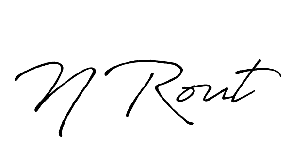 Make a beautiful signature design for name N Rout. With this signature (Antro_Vectra_Bolder) style, you can create a handwritten signature for free. N Rout signature style 7 images and pictures png