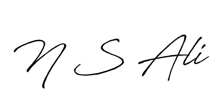 Also You can easily find your signature by using the search form. We will create N S Ali name handwritten signature images for you free of cost using Antro_Vectra_Bolder sign style. N S Ali signature style 7 images and pictures png