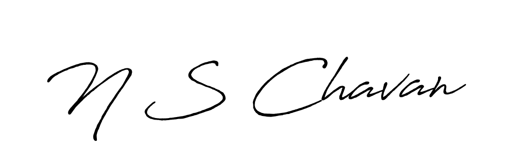 N S Chavan stylish signature style. Best Handwritten Sign (Antro_Vectra_Bolder) for my name. Handwritten Signature Collection Ideas for my name N S Chavan. N S Chavan signature style 7 images and pictures png