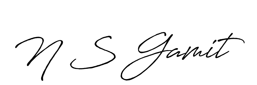 Design your own signature with our free online signature maker. With this signature software, you can create a handwritten (Antro_Vectra_Bolder) signature for name N S Gamit. N S Gamit signature style 7 images and pictures png