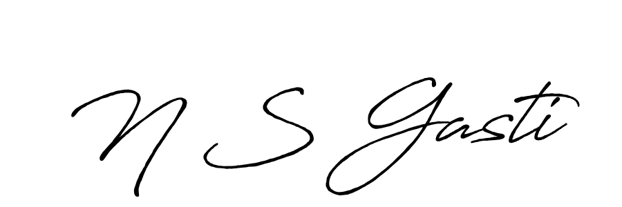Also we have N S Gasti name is the best signature style. Create professional handwritten signature collection using Antro_Vectra_Bolder autograph style. N S Gasti signature style 7 images and pictures png
