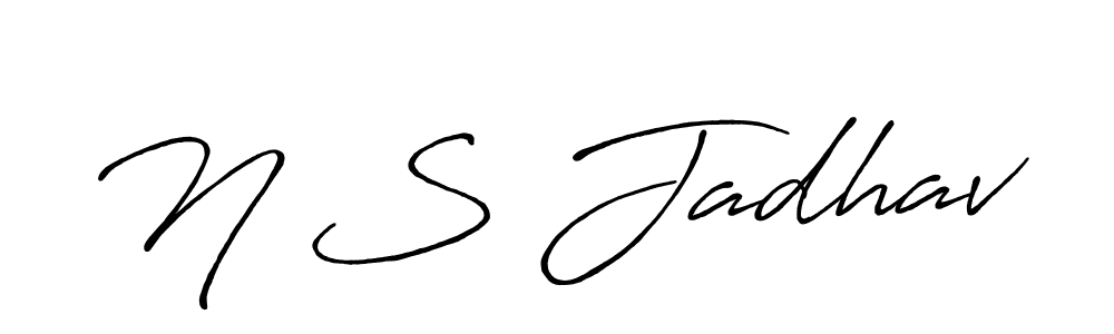 How to make N S Jadhav signature? Antro_Vectra_Bolder is a professional autograph style. Create handwritten signature for N S Jadhav name. N S Jadhav signature style 7 images and pictures png