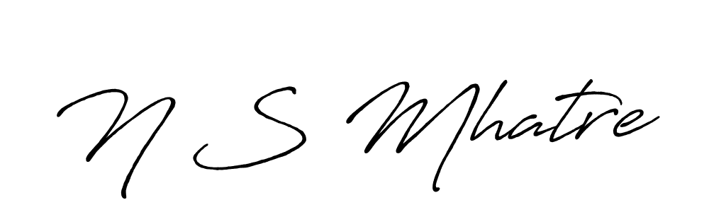 Make a beautiful signature design for name N S Mhatre. With this signature (Antro_Vectra_Bolder) style, you can create a handwritten signature for free. N S Mhatre signature style 7 images and pictures png