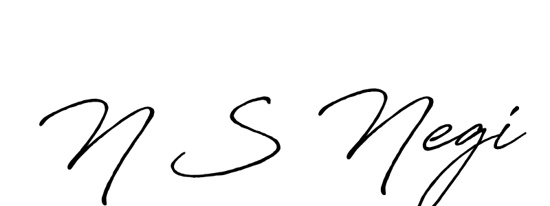 Design your own signature with our free online signature maker. With this signature software, you can create a handwritten (Antro_Vectra_Bolder) signature for name N S Negi. N S Negi signature style 7 images and pictures png