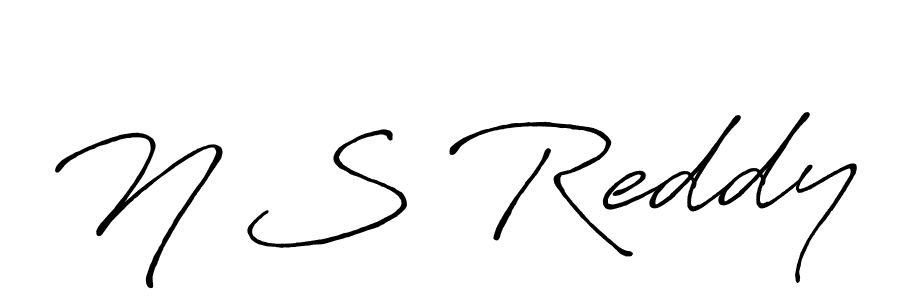 How to make N S Reddy name signature. Use Antro_Vectra_Bolder style for creating short signs online. This is the latest handwritten sign. N S Reddy signature style 7 images and pictures png