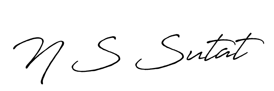 How to Draw N S Sutat signature style? Antro_Vectra_Bolder is a latest design signature styles for name N S Sutat. N S Sutat signature style 7 images and pictures png