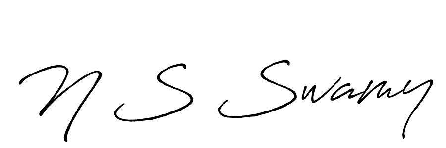 The best way (Antro_Vectra_Bolder) to make a short signature is to pick only two or three words in your name. The name N S Swamy include a total of six letters. For converting this name. N S Swamy signature style 7 images and pictures png