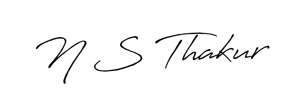 Make a beautiful signature design for name N S Thakur. With this signature (Antro_Vectra_Bolder) style, you can create a handwritten signature for free. N S Thakur signature style 7 images and pictures png