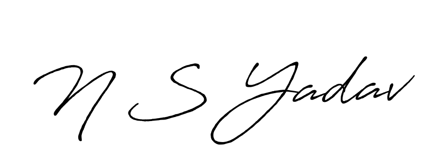 if you are searching for the best signature style for your name N S Yadav. so please give up your signature search. here we have designed multiple signature styles  using Antro_Vectra_Bolder. N S Yadav signature style 7 images and pictures png