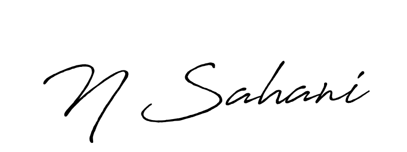 Make a beautiful signature design for name N Sahani. With this signature (Antro_Vectra_Bolder) style, you can create a handwritten signature for free. N Sahani signature style 7 images and pictures png