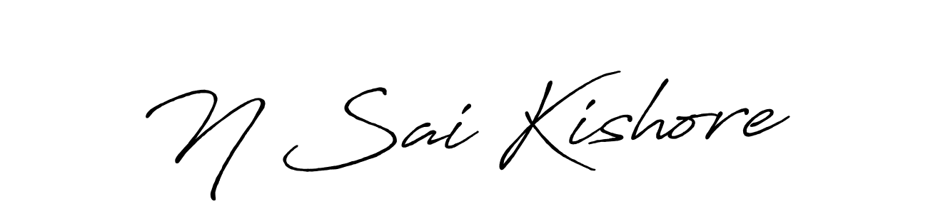 Make a beautiful signature design for name N Sai Kishore. With this signature (Antro_Vectra_Bolder) style, you can create a handwritten signature for free. N Sai Kishore signature style 7 images and pictures png