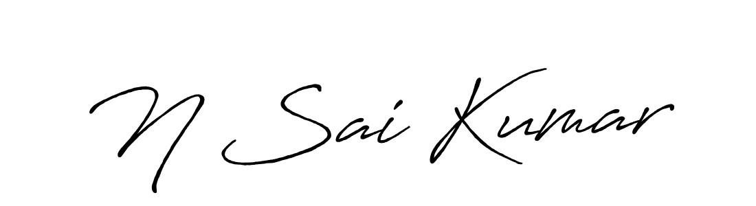 Make a beautiful signature design for name N Sai Kumar. With this signature (Antro_Vectra_Bolder) style, you can create a handwritten signature for free. N Sai Kumar signature style 7 images and pictures png