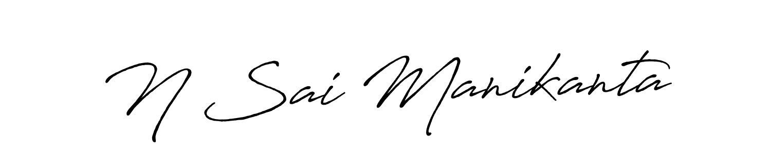 Also we have N Sai Manikanta name is the best signature style. Create professional handwritten signature collection using Antro_Vectra_Bolder autograph style. N Sai Manikanta signature style 7 images and pictures png