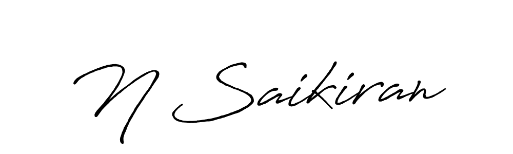 Also we have N Saikiran name is the best signature style. Create professional handwritten signature collection using Antro_Vectra_Bolder autograph style. N Saikiran signature style 7 images and pictures png