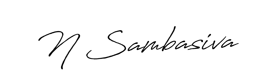 Make a beautiful signature design for name N Sambasiva. With this signature (Antro_Vectra_Bolder) style, you can create a handwritten signature for free. N Sambasiva signature style 7 images and pictures png