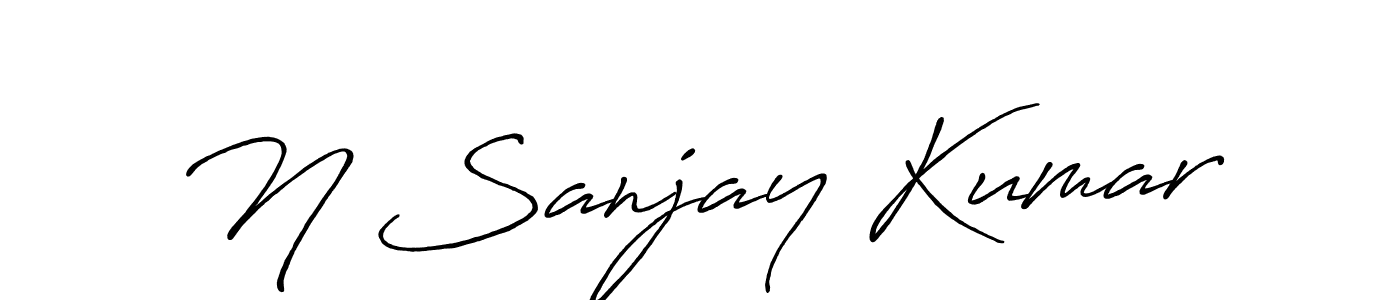 Use a signature maker to create a handwritten signature online. With this signature software, you can design (Antro_Vectra_Bolder) your own signature for name N Sanjay Kumar. N Sanjay Kumar signature style 7 images and pictures png