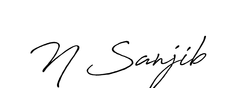 Make a beautiful signature design for name N Sanjib. Use this online signature maker to create a handwritten signature for free. N Sanjib signature style 7 images and pictures png