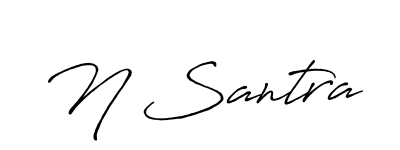 How to make N Santra name signature. Use Antro_Vectra_Bolder style for creating short signs online. This is the latest handwritten sign. N Santra signature style 7 images and pictures png