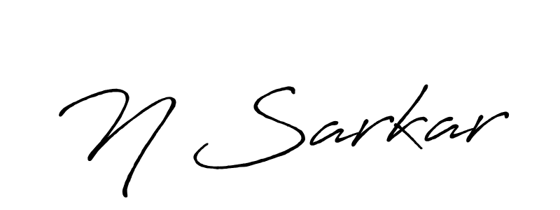 Make a beautiful signature design for name N Sarkar. With this signature (Antro_Vectra_Bolder) style, you can create a handwritten signature for free. N Sarkar signature style 7 images and pictures png