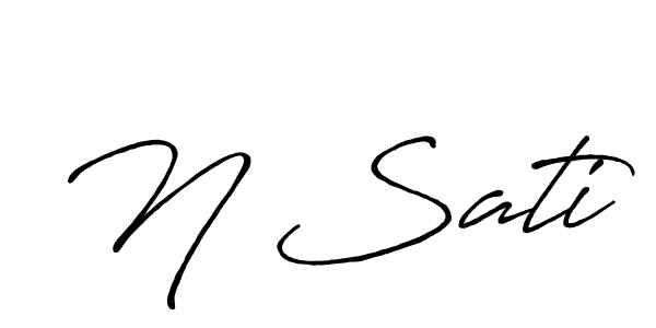 Design your own signature with our free online signature maker. With this signature software, you can create a handwritten (Antro_Vectra_Bolder) signature for name N Sati. N Sati signature style 7 images and pictures png