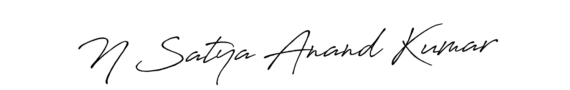 The best way (Antro_Vectra_Bolder) to make a short signature is to pick only two or three words in your name. The name N Satya Anand Kumar include a total of six letters. For converting this name. N Satya Anand Kumar signature style 7 images and pictures png