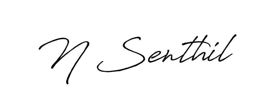 Make a beautiful signature design for name N Senthil. With this signature (Antro_Vectra_Bolder) style, you can create a handwritten signature for free. N Senthil signature style 7 images and pictures png