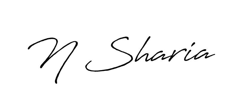Use a signature maker to create a handwritten signature online. With this signature software, you can design (Antro_Vectra_Bolder) your own signature for name N Sharia. N Sharia signature style 7 images and pictures png