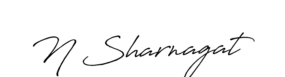 Make a beautiful signature design for name N Sharnagat. With this signature (Antro_Vectra_Bolder) style, you can create a handwritten signature for free. N Sharnagat signature style 7 images and pictures png