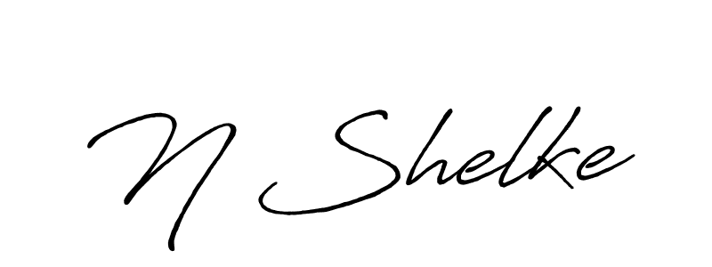 The best way (Antro_Vectra_Bolder) to make a short signature is to pick only two or three words in your name. The name N Shelke include a total of six letters. For converting this name. N Shelke signature style 7 images and pictures png