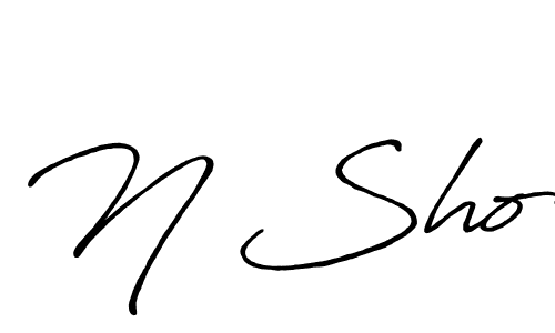 Create a beautiful signature design for name N Sho. With this signature (Antro_Vectra_Bolder) fonts, you can make a handwritten signature for free. N Sho signature style 7 images and pictures png
