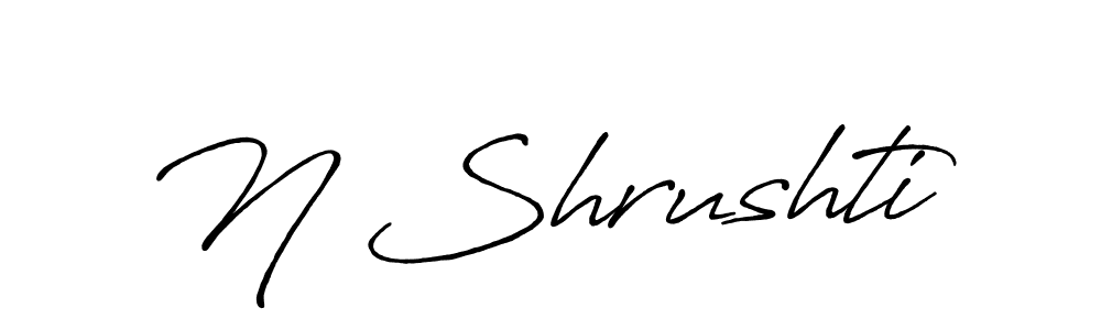 Also we have N Shrushti name is the best signature style. Create professional handwritten signature collection using Antro_Vectra_Bolder autograph style. N Shrushti signature style 7 images and pictures png