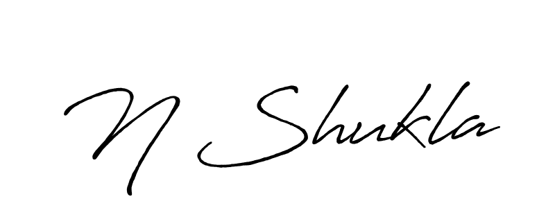 Create a beautiful signature design for name N Shukla. With this signature (Antro_Vectra_Bolder) fonts, you can make a handwritten signature for free. N Shukla signature style 7 images and pictures png