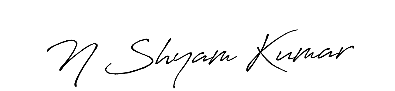 Make a beautiful signature design for name N Shyam Kumar. With this signature (Antro_Vectra_Bolder) style, you can create a handwritten signature for free. N Shyam Kumar signature style 7 images and pictures png