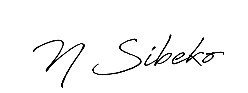 Make a beautiful signature design for name N Sibeko. With this signature (Antro_Vectra_Bolder) style, you can create a handwritten signature for free. N Sibeko signature style 7 images and pictures png