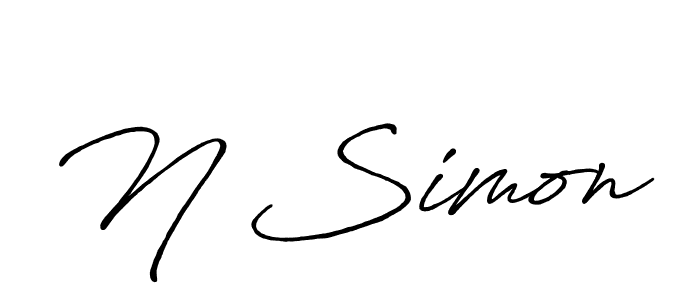 Also You can easily find your signature by using the search form. We will create N Simon name handwritten signature images for you free of cost using Antro_Vectra_Bolder sign style. N Simon signature style 7 images and pictures png