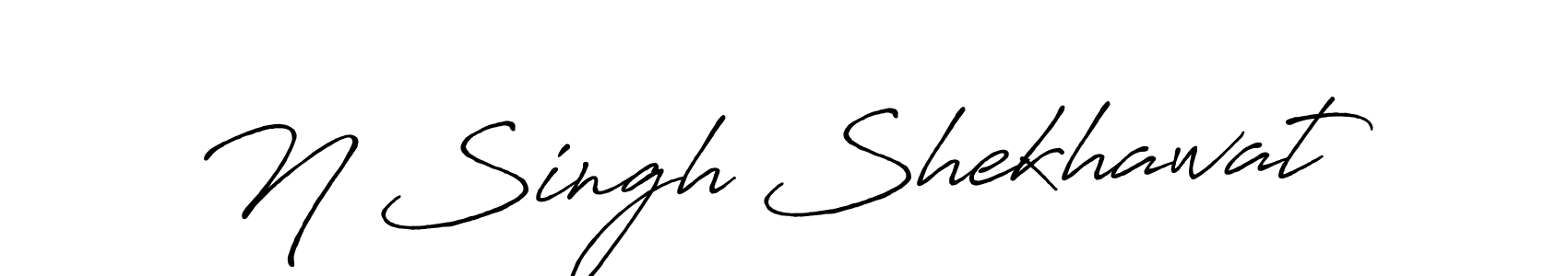 Create a beautiful signature design for name N Singh Shekhawat. With this signature (Antro_Vectra_Bolder) fonts, you can make a handwritten signature for free. N Singh Shekhawat signature style 7 images and pictures png