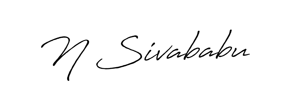 Make a beautiful signature design for name N Sivababu. Use this online signature maker to create a handwritten signature for free. N Sivababu signature style 7 images and pictures png