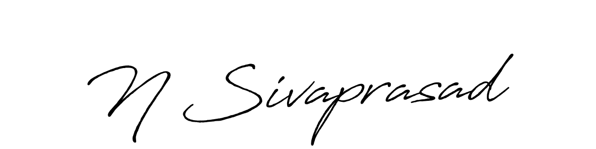 Create a beautiful signature design for name N Sivaprasad. With this signature (Antro_Vectra_Bolder) fonts, you can make a handwritten signature for free. N Sivaprasad signature style 7 images and pictures png