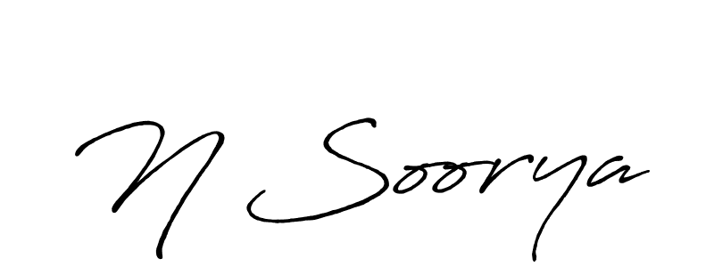 Design your own signature with our free online signature maker. With this signature software, you can create a handwritten (Antro_Vectra_Bolder) signature for name N Soorya. N Soorya signature style 7 images and pictures png