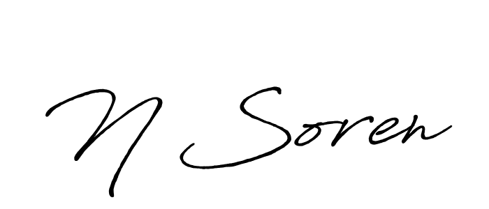 Create a beautiful signature design for name N Soren. With this signature (Antro_Vectra_Bolder) fonts, you can make a handwritten signature for free. N Soren signature style 7 images and pictures png