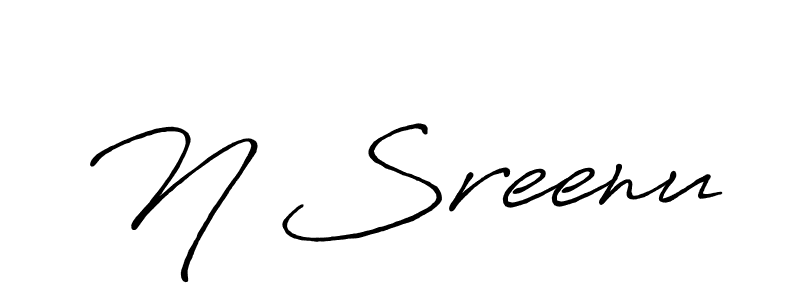 N Sreenu stylish signature style. Best Handwritten Sign (Antro_Vectra_Bolder) for my name. Handwritten Signature Collection Ideas for my name N Sreenu. N Sreenu signature style 7 images and pictures png