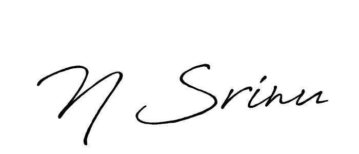 N Srinu stylish signature style. Best Handwritten Sign (Antro_Vectra_Bolder) for my name. Handwritten Signature Collection Ideas for my name N Srinu. N Srinu signature style 7 images and pictures png