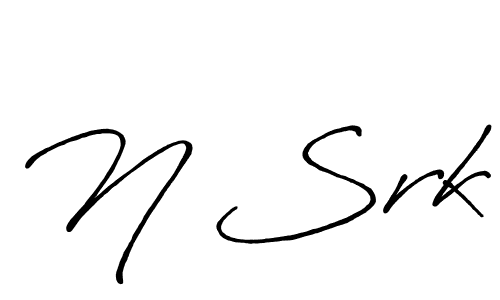 Create a beautiful signature design for name N Srk. With this signature (Antro_Vectra_Bolder) fonts, you can make a handwritten signature for free. N Srk signature style 7 images and pictures png