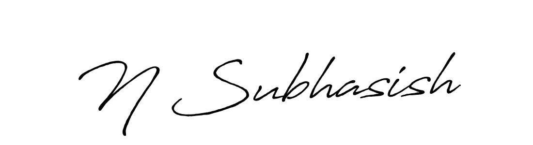 Similarly Antro_Vectra_Bolder is the best handwritten signature design. Signature creator online .You can use it as an online autograph creator for name N Subhasish. N Subhasish signature style 7 images and pictures png