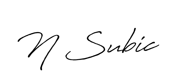 How to make N Subic name signature. Use Antro_Vectra_Bolder style for creating short signs online. This is the latest handwritten sign. N Subic signature style 7 images and pictures png