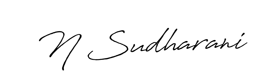 N Sudharani stylish signature style. Best Handwritten Sign (Antro_Vectra_Bolder) for my name. Handwritten Signature Collection Ideas for my name N Sudharani. N Sudharani signature style 7 images and pictures png